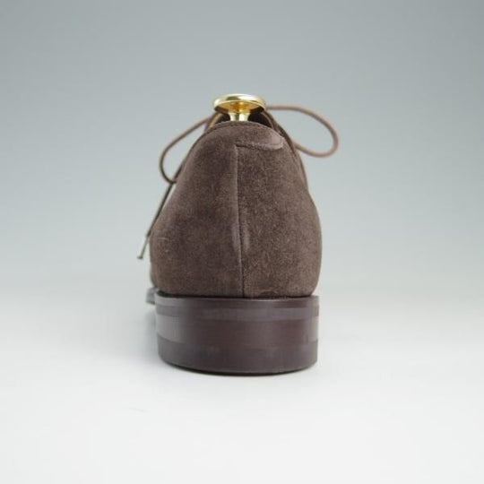 新品★(米)BARKER BLACK/バーカーブラック UK6.5/US7.5【英国製★ダイナイトソール仕様/WALLACE】プレーントゥ/スエード/濃茶★e434