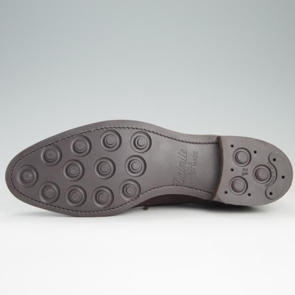 新品★(米)BARKER BLACK/バーカーブラック UK6.5/US7.5【英国製★ダイナイトソール仕様/WALLACE】プレーントゥ/スエード/濃茶★e434