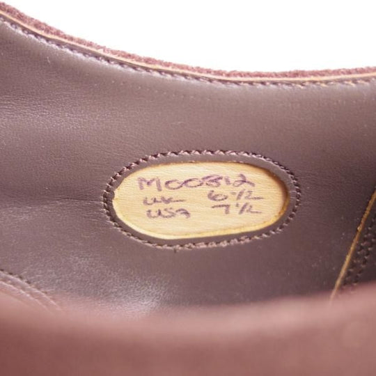 新品★(米)BARKER BLACK/バーカーブラック UK6.5/US7.5【英国製★ダイナイトソール仕様/WALLACE】プレーントゥ/スエード/濃茶★e434