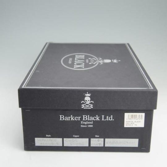 新品★(米)BARKER BLACK/バーカーブラック UK6.5/US7.5【英国製★ダイナイトソール仕様/WALLACE】プレーントゥ/スエード/濃茶★e434