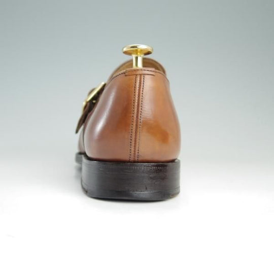 極上★チャーチ 70F/UK7【★ウェストバリー/WESTBURY/173ラスト】4都市ロゴ/モンクストラップ/ネバダカーフ/茶/メンズ/Church's★e435