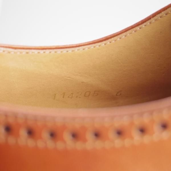 新品★(スペイン製)YANKO/ヤンコ SIZE 6【グッドイヤーウェルテッド製法★セミブローグ/NEW CAMBRIDGE】114205/カーフ/茶/メンズ★e436