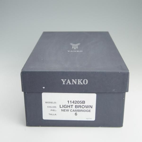 新品★(スペイン製)YANKO/ヤンコ SIZE 6【グッドイヤーウェルテッド製法★セミブローグ/NEW CAMBRIDGE】114205/カーフ/茶/メンズ★e436