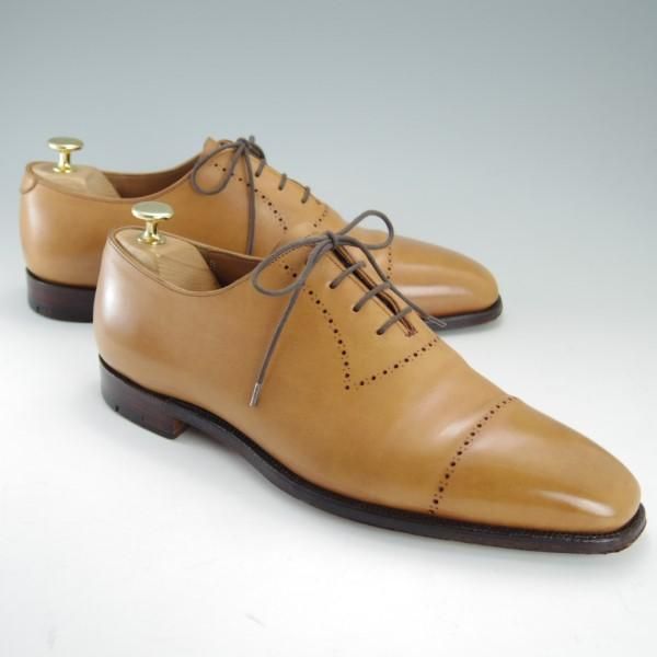 極上★(英)グレンソン製 9.5F【貴重★(英)ポールセンスコーン×(英)ダンヒル別注】ホールカット/DUNHILL/Poulsen Skone/GRENSON★e446