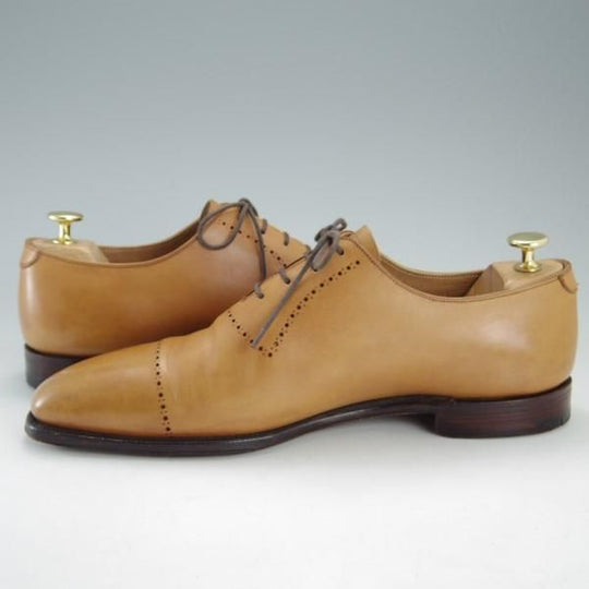 極上★(英)グレンソン製 9.5F【貴重★(英)ポールセンスコーン×(英)ダンヒル別注】ホールカット/DUNHILL/Poulsen Skone/GRENSON★e446