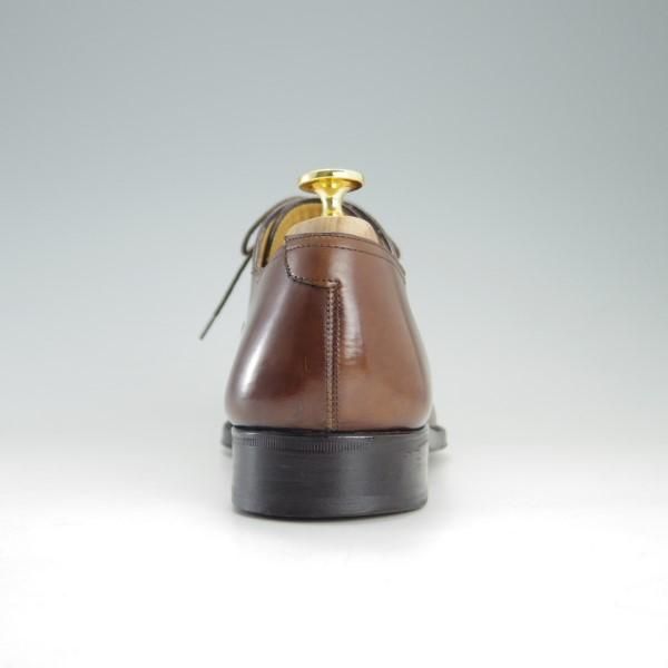 極上★(伊)PELUSO/ペルーゾ SIZE 40.5【貴重★ブラックラピド製法/バーニーズNY別注】クォーターブローグ/茶/BARNEYS NEWYORK★e449