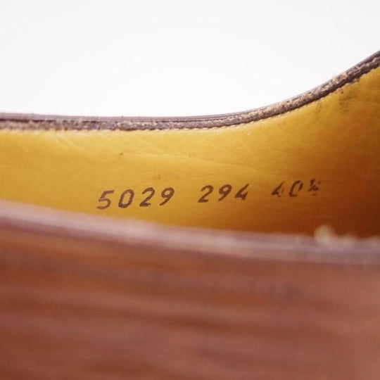 極上★(伊)PELUSO/ペルーゾ SIZE 40.5【貴重★ブラックラピド製法/バーニーズNY別注】クォーターブローグ/茶/BARNEYS NEWYORK★e449