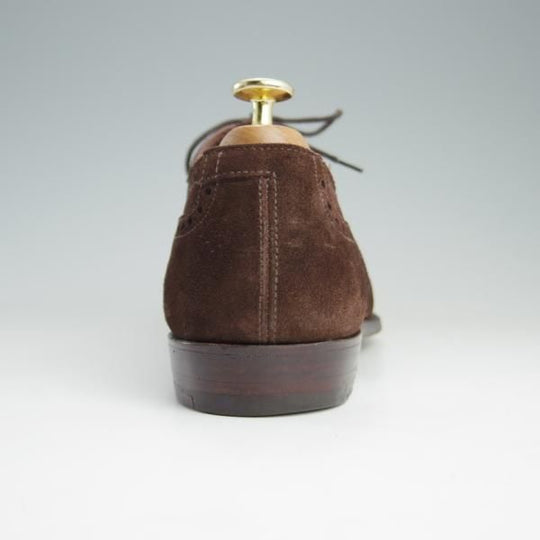美品★クロケット&ジョーンズ 9D【ハンドグレードライン★MERCER/フルブローグ】スエード/茶/メンズ/Crockett&Jones★e452