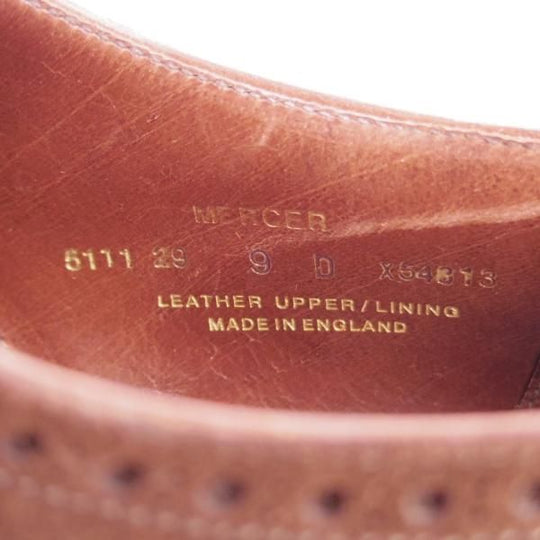 美品★クロケット&ジョーンズ 9D【ハンドグレードライン★MERCER/フルブローグ】スエード/茶/メンズ/Crockett&Jones★e452