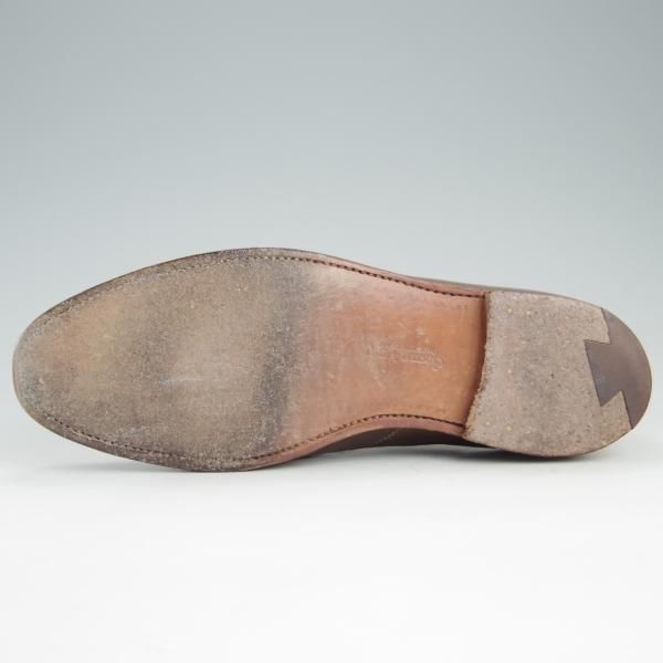 極上★クロケット&ジョーンズ 6.5E【トゥモローランド別注★サイドエラスティック】カーフ/茶/メンズ/TOMORROWLAND/Crockett&Jones★e454