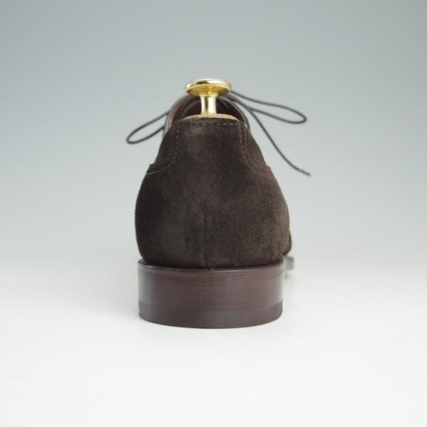 極美品★(伊)サントーニ SIZE 6.5【上級★グッドイヤーウェルテッド製法/ストレートチップ】13177/スエード/濃茶/メンズ/Santoni★e458