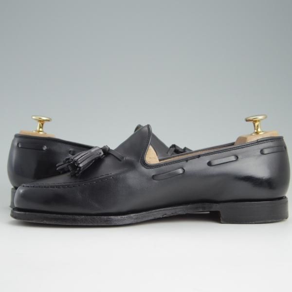 美品★クロケット&ジョーンズ 6.5E【★バーニーズNY別注/NASH 2】376ラスト/タッセルローファー/カーフ/黒/BARNEYS/Crockett&Jones★e459