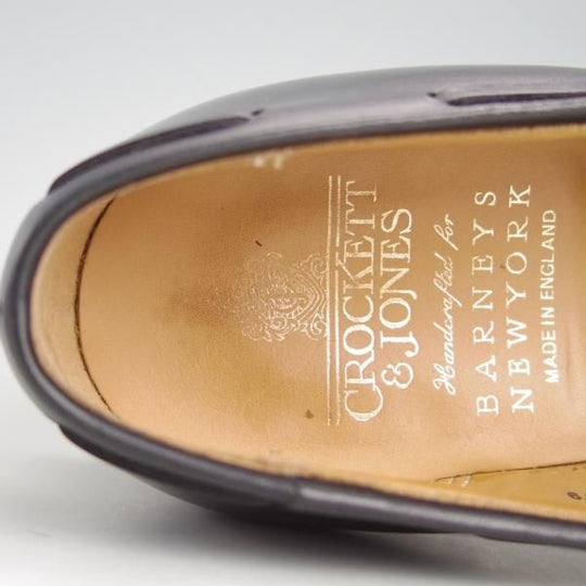 美品★クロケット&ジョーンズ 6.5E【★バーニーズNY別注/NASH 2】376ラスト/タッセルローファー/カーフ/黒/BARNEYS/Crockett&Jones★e459