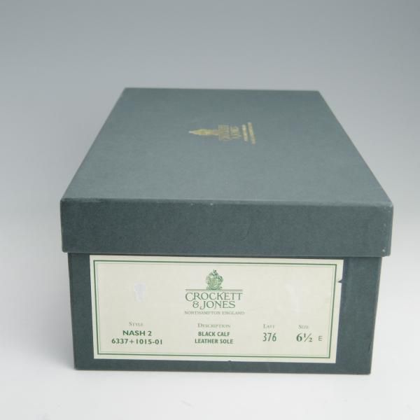 美品★クロケット&ジョーンズ 6.5E【★バーニーズNY別注/NASH 2】376ラスト/タッセルローファー/カーフ/黒/BARNEYS/Crockett&Jones★e459