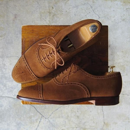 極上★クロケット&ジョーンズ 9E【貴重★(英)ジョージクレバリー別注/セミブローグ】297ラスト/GEORGE CLEVERLEY/Crockett&Jones★e460