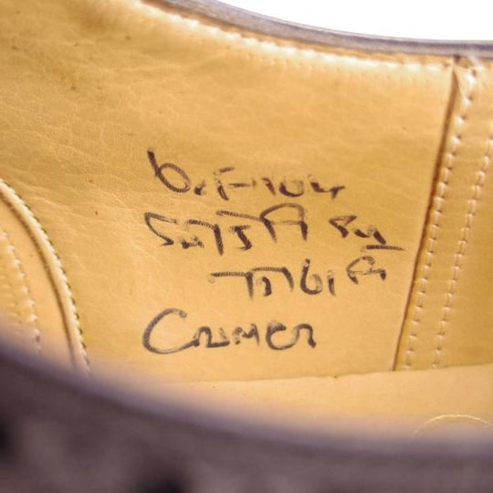 極美品★チャーチ 60F/UK6【貴重★104ラスト仕様/バーウッド似寄りモデル】4都市ロゴ/フルブローグ/カーフ/黒メンズ/Church's★e462