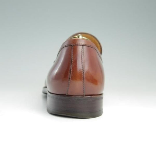 極上★(伊)タニノクリスチー SIZE 7【定価10万円以上★コインローファー】109291/スリッポン/カーフ/茶/メンズ/TANINO CRISCI★e465