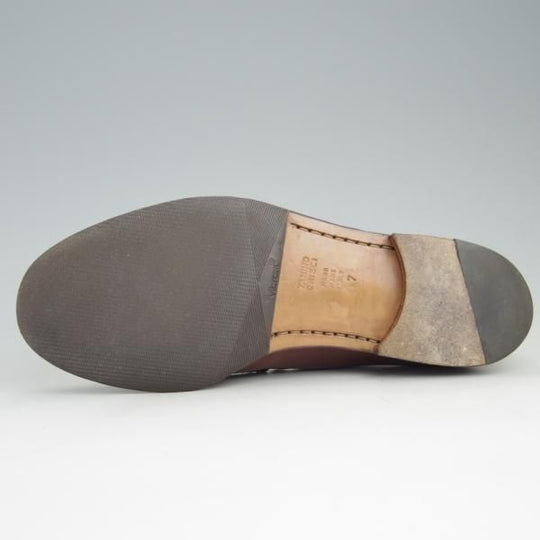 極上★(伊)タニノクリスチー SIZE 7【定価10万円以上★コインローファー】109291/スリッポン/カーフ/茶/メンズ/TANINO CRISCI★e465