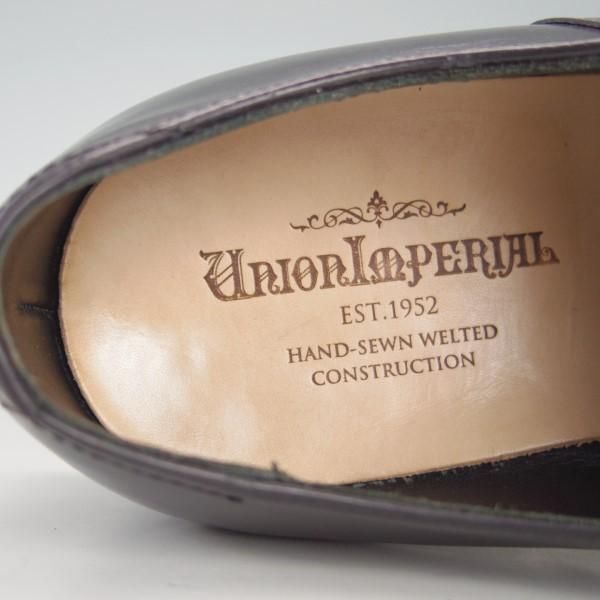 美品★ユニオンインペリアル SIZE 8.5【定価￥47,300-★ハンドソーンウェルテッド製法/ストレートチップ】U1111/黒/Union Imperial★e470