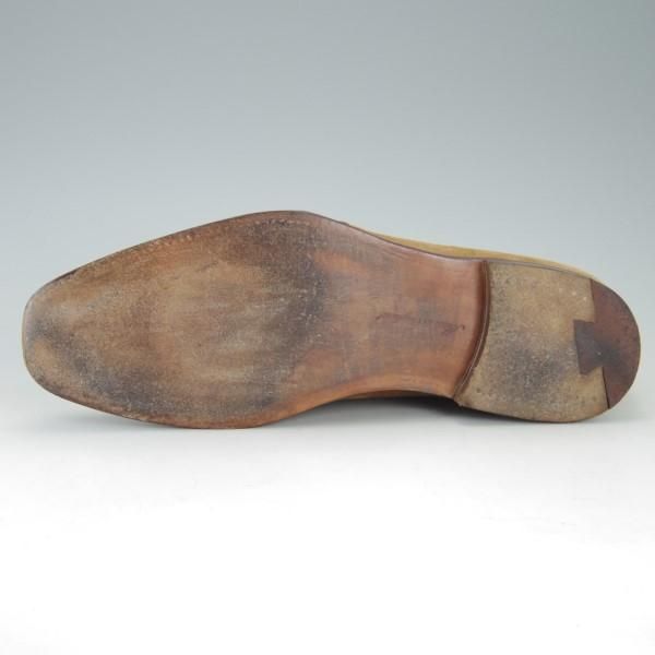 極上★(英)グレンソン 8.5E【貴重★BEAMS別注/プレーントゥ】88ラスト/Vフロント/スエード/薄茶/メンズ/靴/ビームス/GRENSON★e471