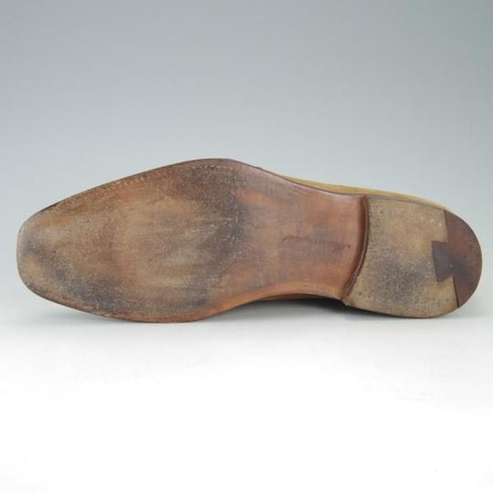 極上★(英)グレンソン 8.5E【貴重★BEAMS別注/プレーントゥ】88ラスト/Vフロント/スエード/薄茶/メンズ/靴/ビームス/GRENSON★e471