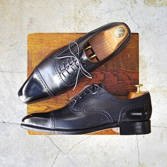 極上★(スペイン製)MEERMIN/メルミン SIZE 8【グッドイヤーウェルテッド製法★クォーターブローグ】カーフ/黒/メンズ★e472