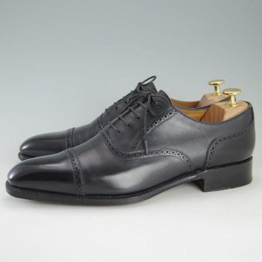 極上★(スペイン製)MEERMIN/メルミン SIZE 8【グッドイヤーウェルテッド製法★クォーターブローグ】カーフ/黒/メンズ★e472