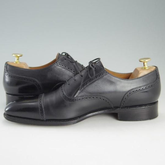 極上★(スペイン製)MEERMIN/メルミン SIZE 8【グッドイヤーウェルテッド製法★クォーターブローグ】カーフ/黒/メンズ★e472