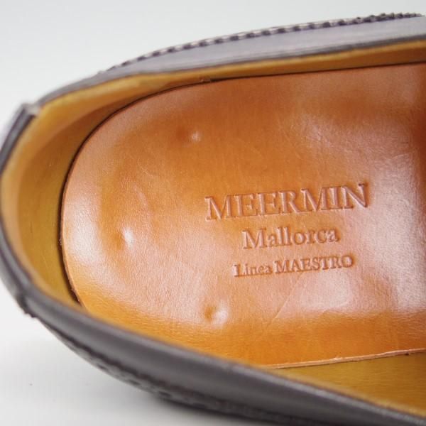 極上★(スペイン製)MEERMIN/メルミン SIZE 8【グッドイヤーウェルテッド製法★クォーターブローグ】カーフ/黒/メンズ★e472