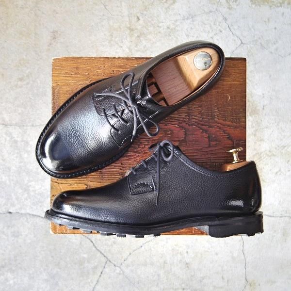 極美品★チャーチ 60G/UK6【リッジウェイソール仕様★プレーントゥ/103ラスト/5都市ロゴ】NEWBRIDGE 2/プレーントゥ/黒/Church's★e475