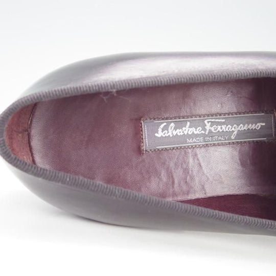 極美品★(伊)サルヴァトーレ・フェラガモ SIZE 7【★オペラパンプス/スリッポン】カーフ/黒/メンズ/Salvatore Ferragamo★e478