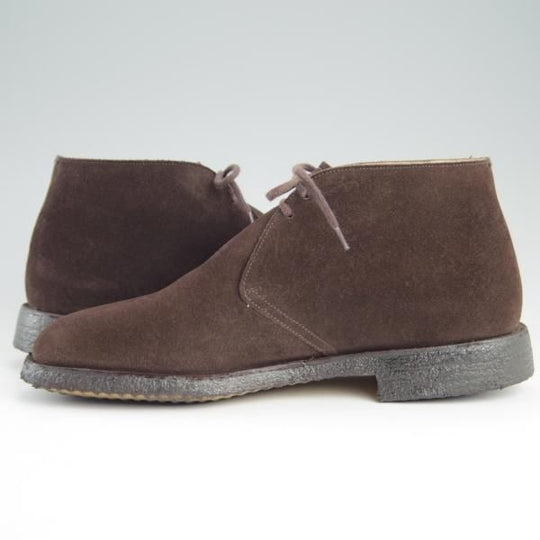 極美品★チャーチ 75F/UK7.5【定価￥73,700-★チャッカブーツ/RYDER】ライダー/81ラスト/4都市ロゴ/スエード/濃茶/メンズ/Church's★e485