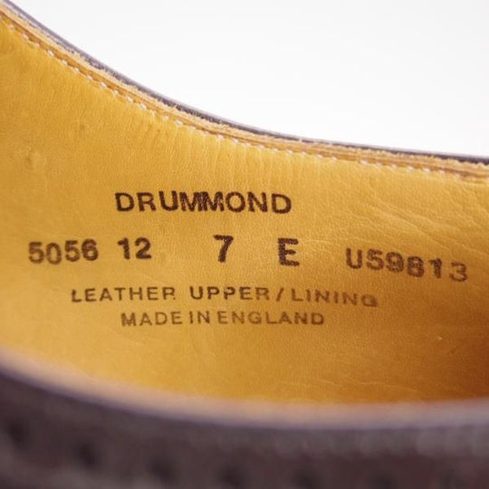 極上★クロケット&ジョーンズ 7E【★オックスフォードシューズ/DRUMMOND】ドラモンド/348ラスト/カーフ/黒/メンズ/Crockett&Jones★e487
