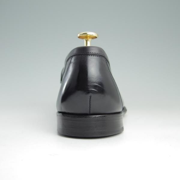 美品★ジョンロブ製 SIZE 44/UK10程度【貴重★エルメス別注/HERMES】KEITH/コインローファー/ミュージアムカーフ/黒/JOHN LOBB★e489