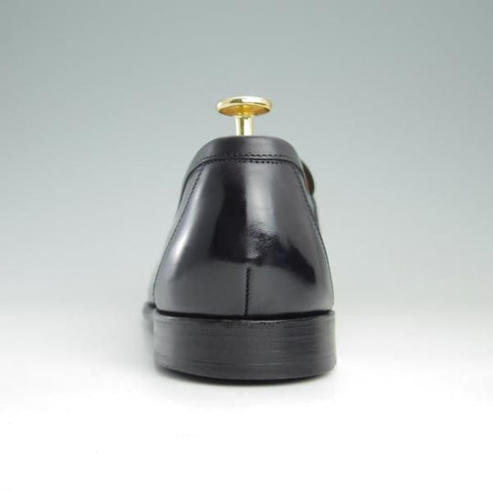 美品★ジョンロブ製 SIZE 44/UK10程度【貴重★エルメス別注/HERMES】KEITH/コインローファー/ミュージアムカーフ/黒/JOHN LOBB★e489