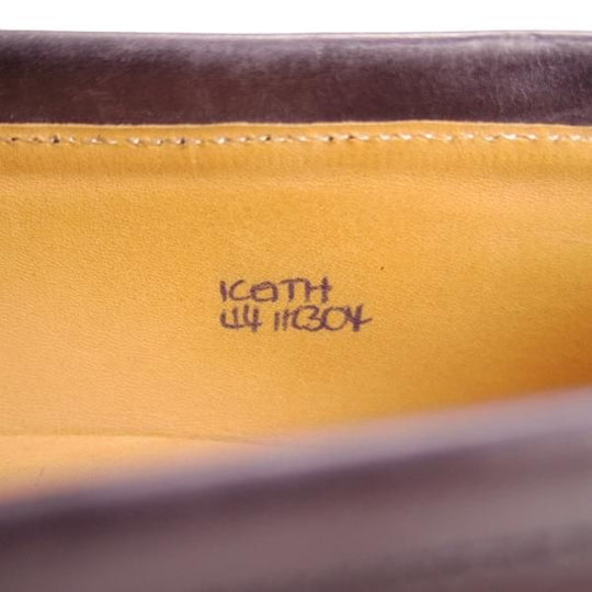 美品★ジョンロブ製 SIZE 44/UK10程度【貴重★エルメス別注/HERMES】KEITH/コインローファー/ミュージアムカーフ/黒/JOHN LOBB★e489