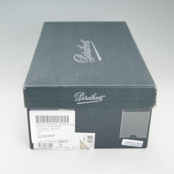 美品★パラブーツ SIZE 7.5【定価￥70,200-★ユナイテッドアローズ別注/REIMS/ランス】コインローファー/リスレザー/紺/Paraboot★e491