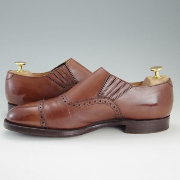 極上★(英)ニュー&リングウッド SIZE 8【貴重★QA07/サイドエラスティック】カーフ/茶/メンズ/リーガル/REGAL/NEW＆LINGWOOD★e492