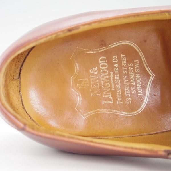 極上★(英)ニュー&リングウッド SIZE 8【貴重★QA07/サイドエラスティック】カーフ/茶/メンズ/リーガル/REGAL/NEW＆LINGWOOD★e492