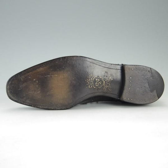 極上★(米)BARKER BLACK/バーカーブラック UK7【英国製★フルブローグ/ARCHDALE】ASHFIELDラスト/カーフ/黒/メンズ★e494