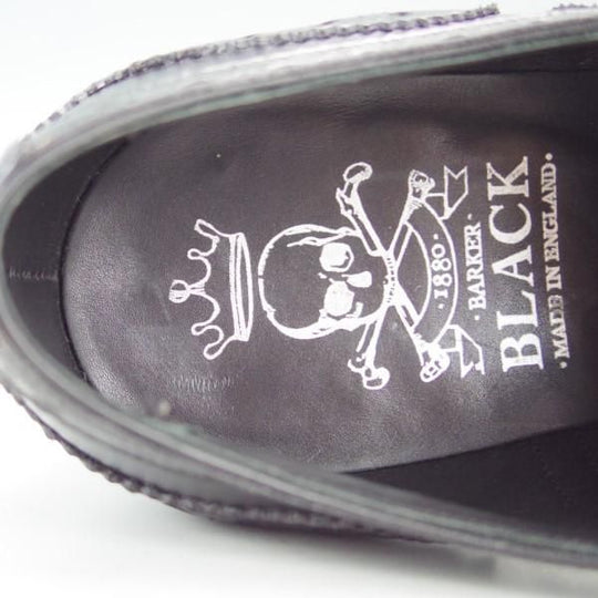 極上★(米)BARKER BLACK/バーカーブラック UK7【英国製★フルブローグ/ARCHDALE】ASHFIELDラスト/カーフ/黒/メンズ★e494