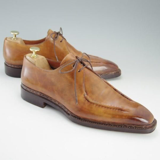 極上★(伊)サントーニ/リミテッドエディション SIZE 7【高額★ベンティベーニャ製法/Limited Edition】ARCIBALDO/茶/Santoni★e495