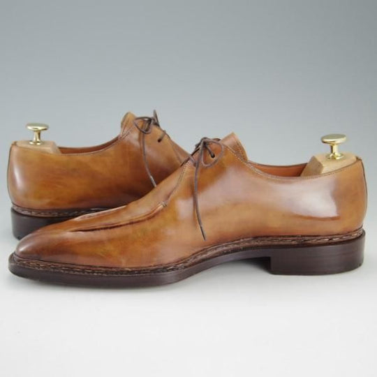 極上★(伊)サントーニ/リミテッドエディション SIZE 7【高額★ベンティベーニャ製法/Limited Edition】ARCIBALDO/茶/Santoni★e495