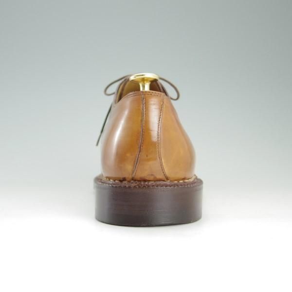 極上★(仏)オーベルシー SIZE 6.5【定価18万円以上★ノルベジェーゼ製法/プレーントゥ】カーフ/茶/メンズ/AUBERCY★e498