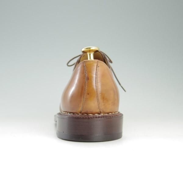 極上★(仏)オーベルシー SIZE 6.5【定価18万円以上★ノルベジェーゼ製法/プレーントゥ】カーフ/茶/メンズ/AUBERCY★e498