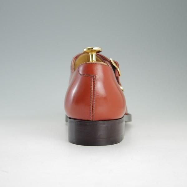 極美品★(神田)エトスクラブ UK7程度【オーダー品★ハンドソーンウェルテッド製法/九分仕立て】ダブルモンク/茶系/Ethos Club★e499