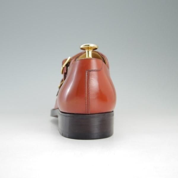 極美品★(神田)エトスクラブ UK7程度【オーダー品★ハンドソーンウェルテッド製法/九分仕立て】ダブルモンク/茶系/Ethos Club★e499