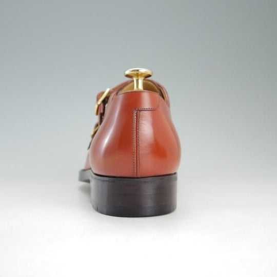 極美品★(神田)エトスクラブ UK7程度【オーダー品★ハンドソーンウェルテッド製法/九分仕立て】ダブルモンク/茶系/Ethos Club★e499