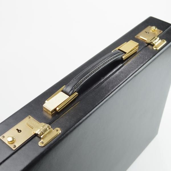 ★(英)ダンヒル/dunhill【定価10万円以上★レザー/アタッシュケース】メンズ/ビジネス/バッグ/黒/ブリーフケース★N5494