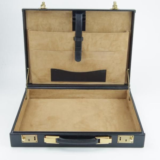★(英)ダンヒル/dunhill【定価10万円以上★レザー/アタッシュケース】メンズ/ビジネス/バッグ/黒/ブリーフケース★N5494